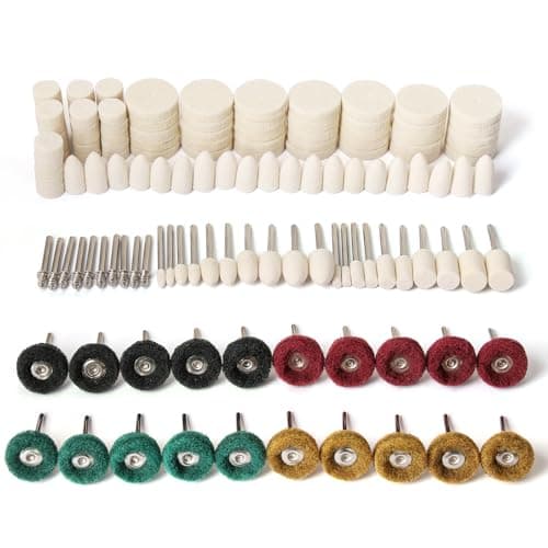 Image of 140Pcs Polishing Kit for Dremel Hakkin Buffing Wheels for Rotary Tool Accessory 20Pcs Abrasive Wheels Metal Polishing Kit with 3mm Shank for Metal Polishing Sanding