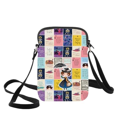 Image of WZMPA Mary Poppins Crossbody Bag Mary Fans Gift Practically Perfect In Every Way Shoulder Bag Broadway Merchandise (Of Fun CB)