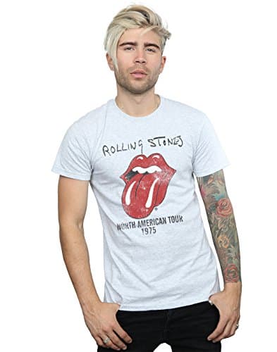 Image of Rolling Stones Men's North American Tour 75 T-Shirt Sport Grey Small