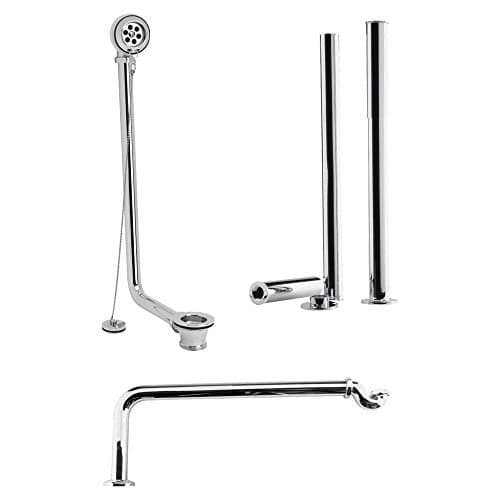 Image of Home Standard� Traditional Freestanding Roll Top Bath Pack | Shallow Seal Trap | Exposed Retainer Waste | Legs with Adjustable Shrouds