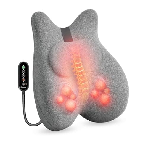 Image of COMFIER Back Massager with Heat, Memory Foam Back Support Cushion with Shiatsu Massage, Ergonomic Lumbar Support with Graphene Heat, Neck Massager Gifts for Women, Mens Gifts