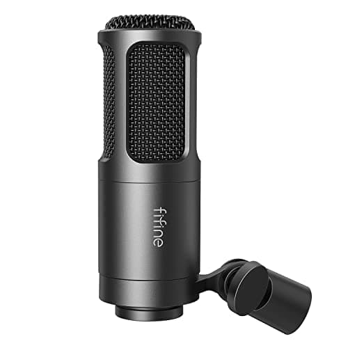 Image of FIFINE Studio XLR Microphone, Dynamic Podcast Mic for Vocal, Recording, Streamer video, Voice Over, Metal Microphone with Cardioid Pattern, Black-K669D