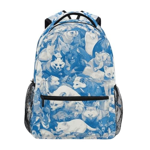 Image of SyXIOP Cartoon Binturong Blue waterproof backpack kids with chest strap book bags for boy mochilas escolares para ni?as de 10 a?os