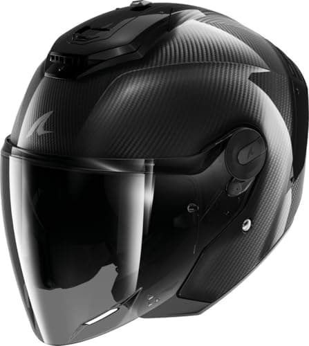 Image of SHARK, Jet Motorcycle Helmet RS Jet Full Carbon Anthracite Carbon DAD, M