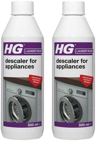 Image of HG Descaler for Appliances, Kettle Descaler, Coffee Machine Descaler & Washing Machine Cleaner, Effective Limescale Remover by HG Cleaning Products - 500ml - 500ml (Pack of 2)