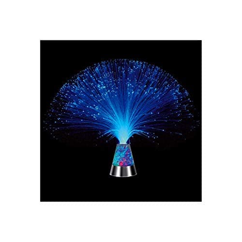 Image of MH Trading Colour Changing Fibre Optic Crystal Lamp - 13.5" Mood Lamp for Bedroom & Living Room Battery Powered