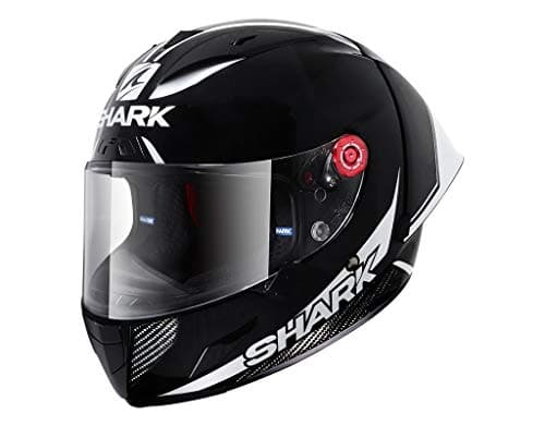 Image of SHARK RACE-R PRO GP BLANK 30TH ANNIVERSARY HELMET Black Carbon Pearl KDP Size M