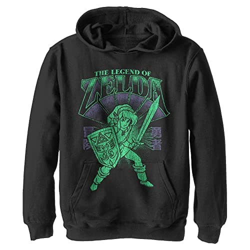 Image of Nintendo Unisex Kid's Zelda Perspective Hooded Sweatshirt, Black, L