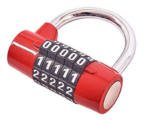 Image of Amtech 5 Digit Combination Padlock, Zinc Alloy Body with 7mm Hardened Steel Shackle, for Securing Luggage, Lockers and Toolboxes.