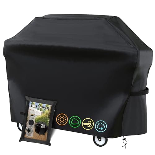 Image of BBQ Cover,Barbecue Covers,BBQ Covers Waterproof Heavy Duty Large,Barbecue Cover,BBQ Covers-Oxford Fabric Waterproof, Windproof, Rip-Proof& UV Resistant (145x61x117CM)