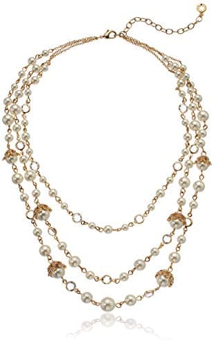 Image of Anne Klein Women's 16In Multi Row Necklace, White