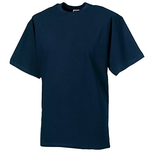 Image of Russell Europe Mens Classic Heavyweight Ringspun Short Sleeve T-Shirt (M) (French Navy)