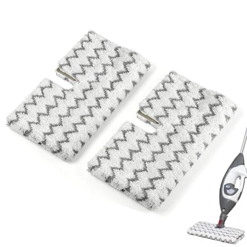 Image of ALIANSHENG 2Pack Microfiber Steam Mop Pads Replacement, Compatible with Shark S6001UK S6003UK S6005UK Klik n' Flip Steam Cleaner Machine Washable Cleaning Pads Pocket Mop