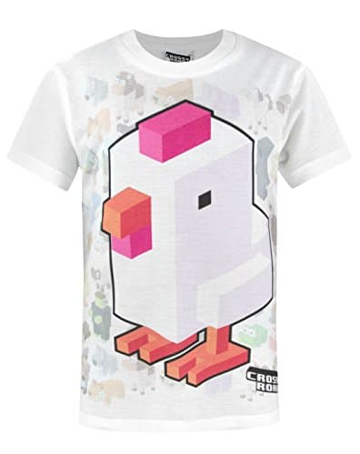 Image of Crossy Road Character Sublimation Boy's T-Shirt (7-8 Years) White