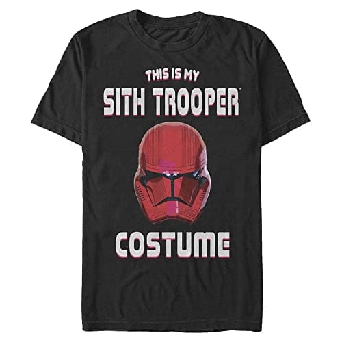 Image of STAR WARS Big & Tall Rise of Skywalker Sith Trooper Costume Men's Tops Short Sleeve Tee Shirt, Black, 3XL