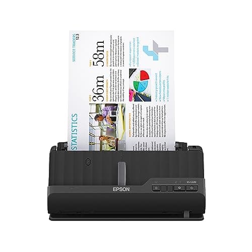 Image of Epson Workforce ES-C220 Compact Computer Document Scanner with 2-Sided Scanning and Automatic Document Feeder (ADF) for PC and Mac