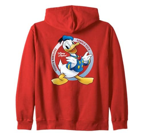 Image of Disney Donald Duck 90th Anniversary Feisty & Fabulous Legend Zip Hoodie