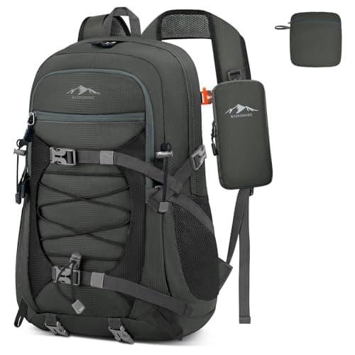 Image of RAINSMORE Hiking Backpack 40L Foldable Lightweight Backpack with Removable Phone Bag Water Resistant for Camping Cycling Trekking Walking Mountaineer Sports and Outdoors