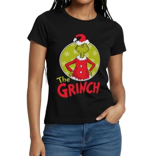 Image of Spreadshirt The Grinch Grimacing & Hands On Hips Women's T-Shirt, M, Black