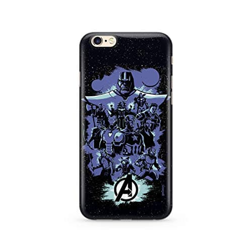 Image of ERT GROUP Original Marvel Avengers TPU Case for iPhone 6 PLUS, Liquid Silicone Cover, Flexible and Slim, Protective for Screen, Shockproof and Anti-Scratch Phone Case Black