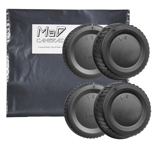 Image of MaD F Mount Body Cap Cover & Rear Lens Cap for Nikon D3500 D3400 D3300 D3200 D5000 D5100 D5200 D5300 D5500 D5600 D7000 D7100 D7200 D7500 D850 D800 D810 D780 D750 D610 D500 D600 D5 D4 D3 and More