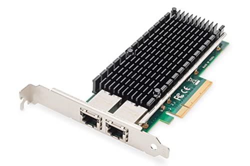 Image of DIGITUS 10 Gigabit Ethernet Server Network Card - 2 Port RJ45 - NIC - Intel X540 BT2-10/100/1000/10000 Mbps