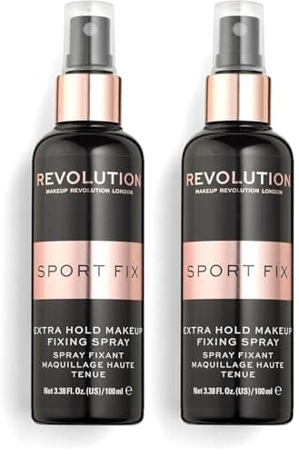Image of Revolution, Sport Fix Fixing Spray, Long-Lasting Face Setting Spray for All Day Wear, Vegan & Cruelty Free, 100ml (Pack of 2)