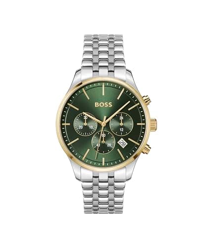 Image of BOSS Chronograph Quartz Watch for Men Avery Collection with Silver Stainless Steel Bracelet - 1514159