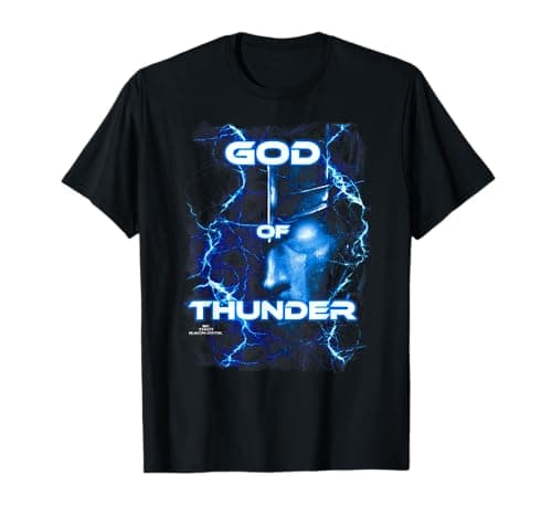 Image of Marvel Thor Ragnarok God Of Thunder Glow Graphic T-Shirt T-Shirt