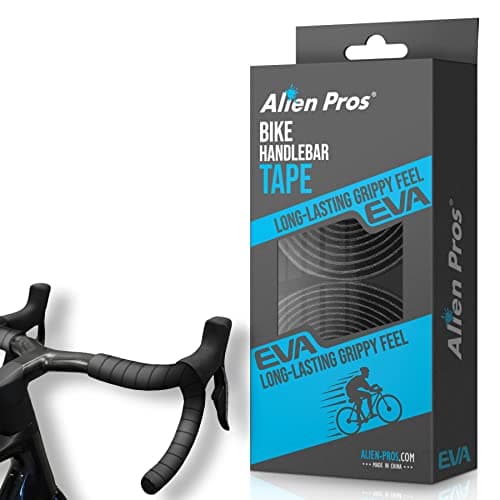 Image of Alien Pros Bike Handlebar Tape EVA (Set of 2) Black - Enhance your bike grip with these bicycle handle bar tape - Wrap your bike for an awesome comfortable ride (Set of 2, Black)