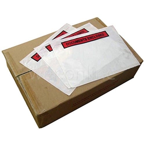 Image of Tenzalope Packing-list Envelopes Polythene A5 Document Enclosed 225x168mm [Pack of 1000] Printed
