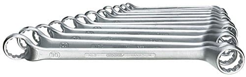 Image of GEDORE 1.2208 Double Ring Spanner Set 12 Piece DIN838 SW6x7-30x32 mm GEDORE ISO3318/1085