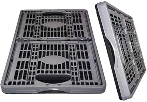 Image of Fold Flat Crate - Plastic 32 L Folding Storage Crate Box (Pack of 20)