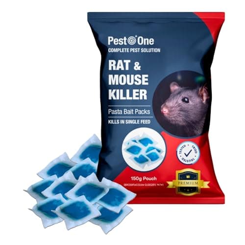 Image of Pest O One Powerful Advanced Mice Mouse Rat Pasta Bait Single Feed Killer Sachets (15 x 10g Pack) Brodifacoum UK Strongest Strength