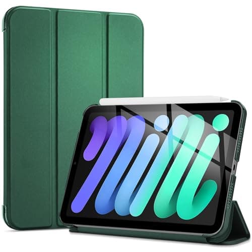 Image of ProCase Smart Case for iPad Mini 7 (A17 Pro 2024)/ Mini 6 2021 8.3 Inch, Hard Back Cover for iPad Mini 7th/6th Generation A2995/A2996/A2993/A2567/A2568/A2569 -Mgreen