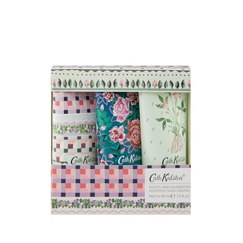 Image of Cath Kidston Hand Creams 30ml x3, 3 Fragrances, Hand Moisturiser, Fits in Pocket, Handbag, Backpack or Toiletry Bag, Beauty Gift For Her, Travel Size, Vegan and Cruelty Friendly