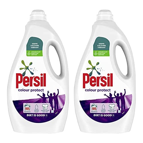 Image of Persil Colour Protect Laundry Washing Liquid Detergent, Plant Based Biodegradable Stain Remover 2.835L, 105 Washes (Buy 2)