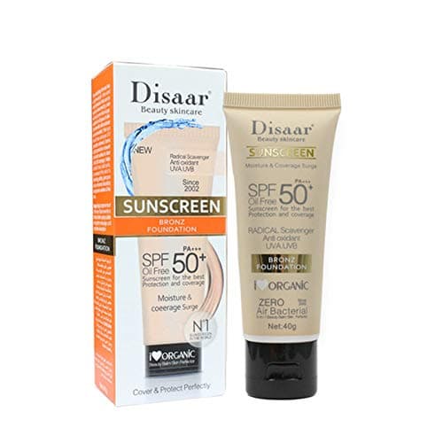 Image of DISAAR Beauty Disaar Sunscreen Bronz Foundation Spf50+ Pa+++ Oil Free Protection Sunblock 40G