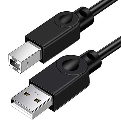 Image of 10m USB Printer Cable, USB 2.0 A-Male to B-Male Cable USB Type B Lead Scanner Cord for Printers like Canon, Epson, HP DeskJet/Envy, Lexmark, Dell, DAC, Samsung & Other USB B devices, etc (10 Meters)