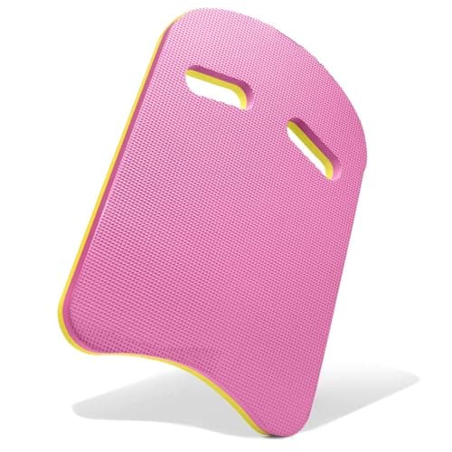 Image of Swimming Kickboard for Kids & Adults - EVA Foam Floating Training Board with Dual Handles, Swim Aid for Pool & Open Water (Pink, U-Shaped)