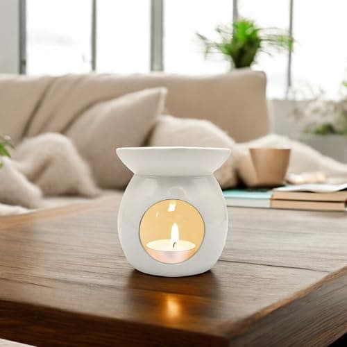 Image of Bulk Oil Burner Ceramic Oil Burner Bulk Wax Melt Burner White 10cm | 1X 6pc Wax Melt (12)