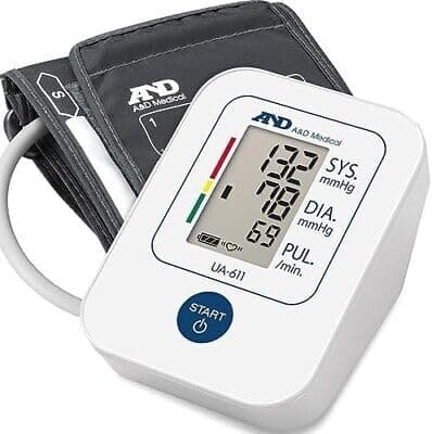 Image of A&D Medical Blood Pressure Monitor Cuff Upper Arm Blood Pressure Machine Home Use UA-611