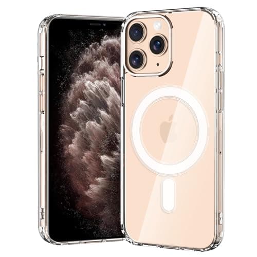 Image of gueche Magnetic for iPhone 11 Pro max Case Clear, Compatible with MagSafe, Anti-Yellowing Protective Shockproof Bumper Phone cover Case Clear