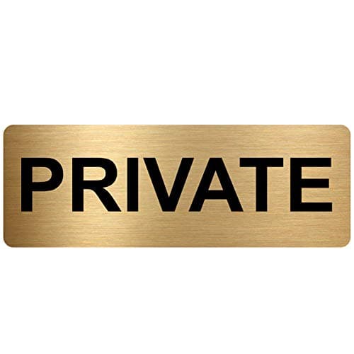 Image of METAL Private Sign-Brushed Gold Aluminium -Warning Safety Security Door Notice Office Shop Warehouse School ML10