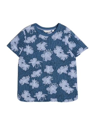 Image of White Stuff Women's Clara Short Sleeve T-Shirt - Casual Short Sleeve T-Shirt - Navy Multicolour - Size 8