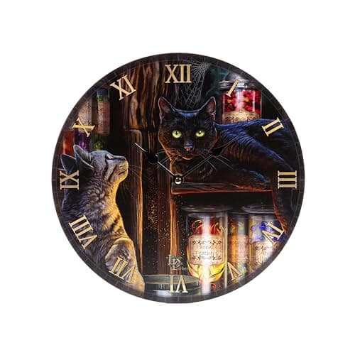 Image of Puckator Lisa Parker Magical Emporium Cats Picture Clock - Wall Clock Clocks - Mens Cute Cool Preppy Home Gaming Room Bedroom Office Decor Decoration - Asthetic Accessories Stuff Men Things