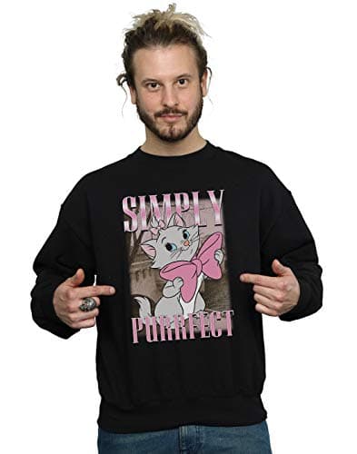 Image of Disney Men's Aristocats Marie Simply Purrfect Homage Sweatshirt Black XXXXX-Large