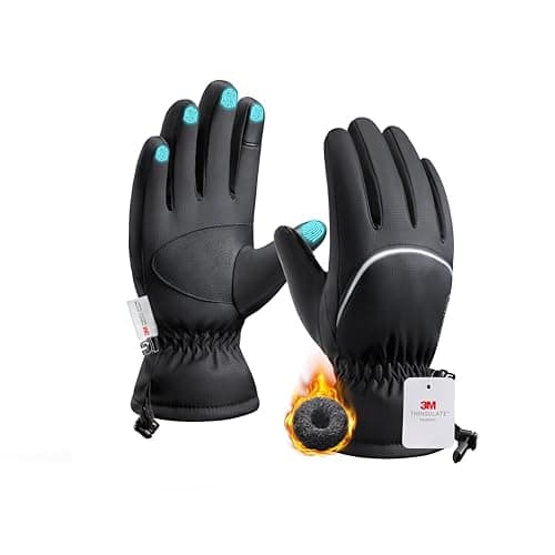 Image of Origem Thermal Winter Gloves Men Women- Waterproof Cycling Gloves 3M Thinsulate & Polar Fleece, Reflective Touchscreen Gloves for Cold Weather Ski Snow, Running, Biking, Hiking, Driving, Walking