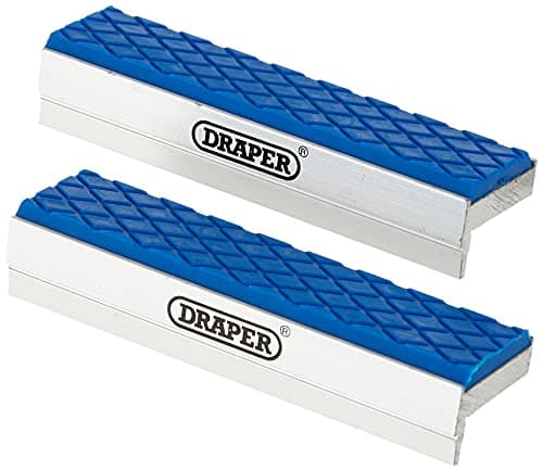 Image of Draper Expert 100mm Soft Vice Jaws | Engineers Tool | Vice Grips | Professional Tools | Workbench Acessories | 18 x 11 x 2.2 cm | Heavy-Duty Magnets | 14178