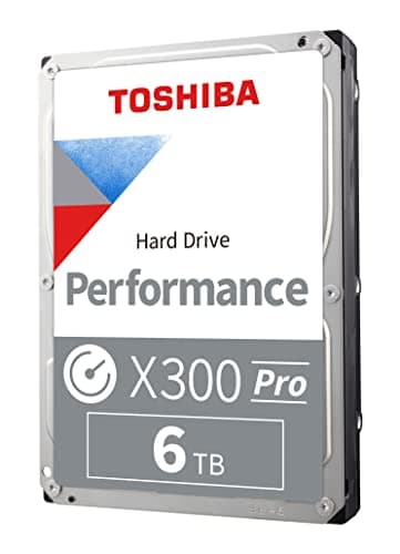 Image of Toshiba X300 PRO 6TB High Workload Performance for Creative Professionals 3.5-Inch Internal Hard Drive – Up to 300 TB/Year Workload Rate CMR SATA 6 GB/s 7200 RPM 512 MB Cache - HDWR760XZSTB